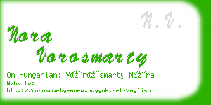 nora vorosmarty business card
