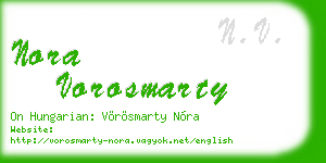 nora vorosmarty business card